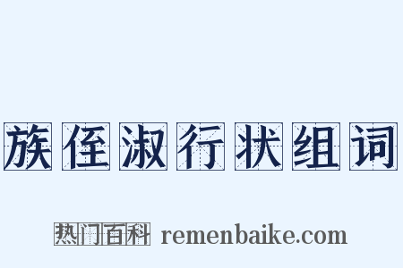 族侄淑行状组词是什么意思的图片